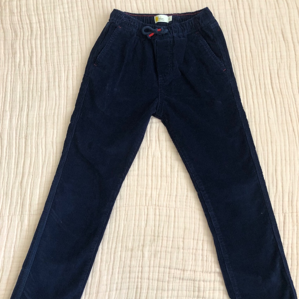 BODEN dark navy boys' corduroy slacks pants, size 9y